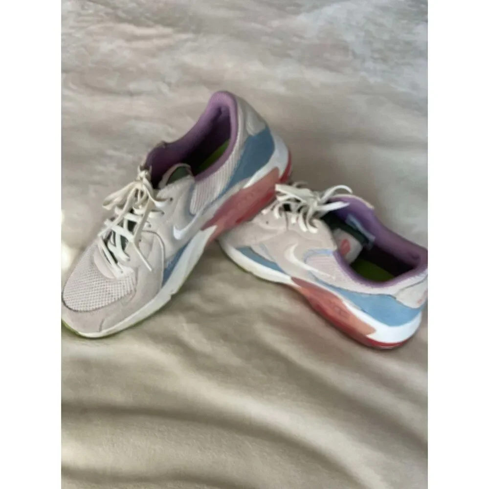 Nike Air Max Women’s Athletic Sneakers in Cream, Light Blue, Pink & Green - Picture 10 of 10